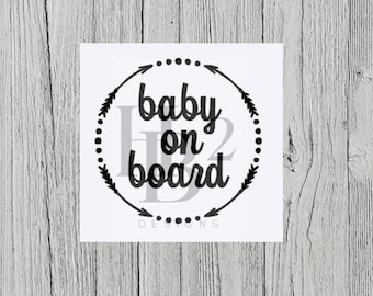 Baby On Board - Decal, Window Sticker, Car, Vinyl
