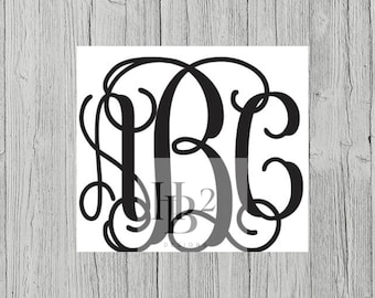 Monogram Decal - Script or Block Font