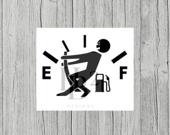 Gas Gauge Vinyl Decal