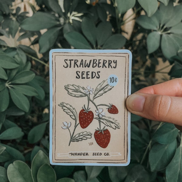 Strawberry Seed Sticker (3.5in)