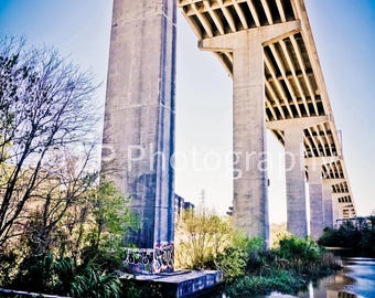 Savannah Georgia Stampa: Talmadge Bridge