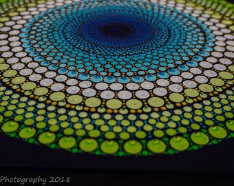 blue and green mandala
