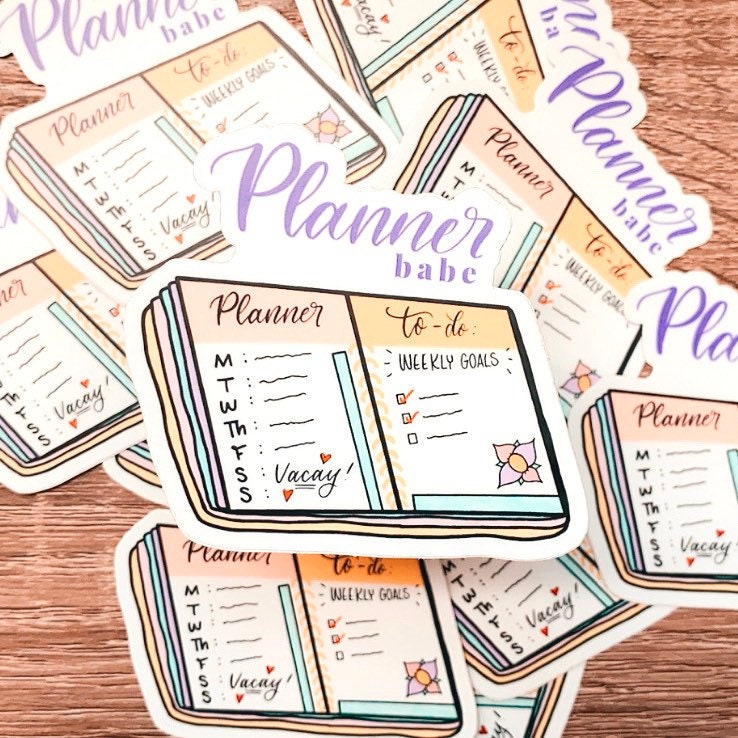Planner Babe Sticker Vinilo Pegatina Portátil Planner Etsy