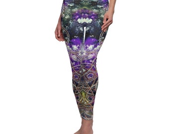 Women's Cut & Sew Casual Leggings (AOP) Sacred Geometry Patterns