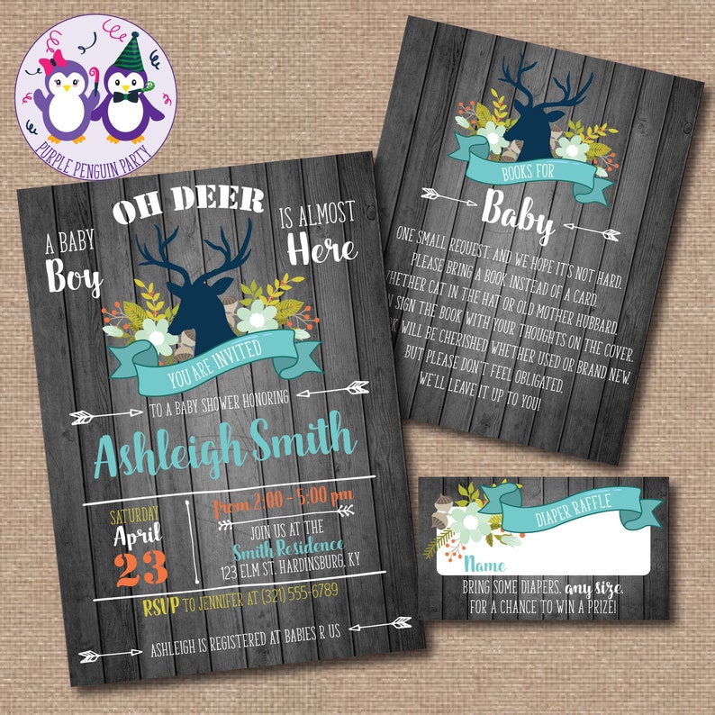 Rustic Wood Oh Deer Baby Shower Invitation Boy Girl Gender Etsy Rustic Wood Oh Deer Baby Shower Invitation Boy Girl Gender Etsy