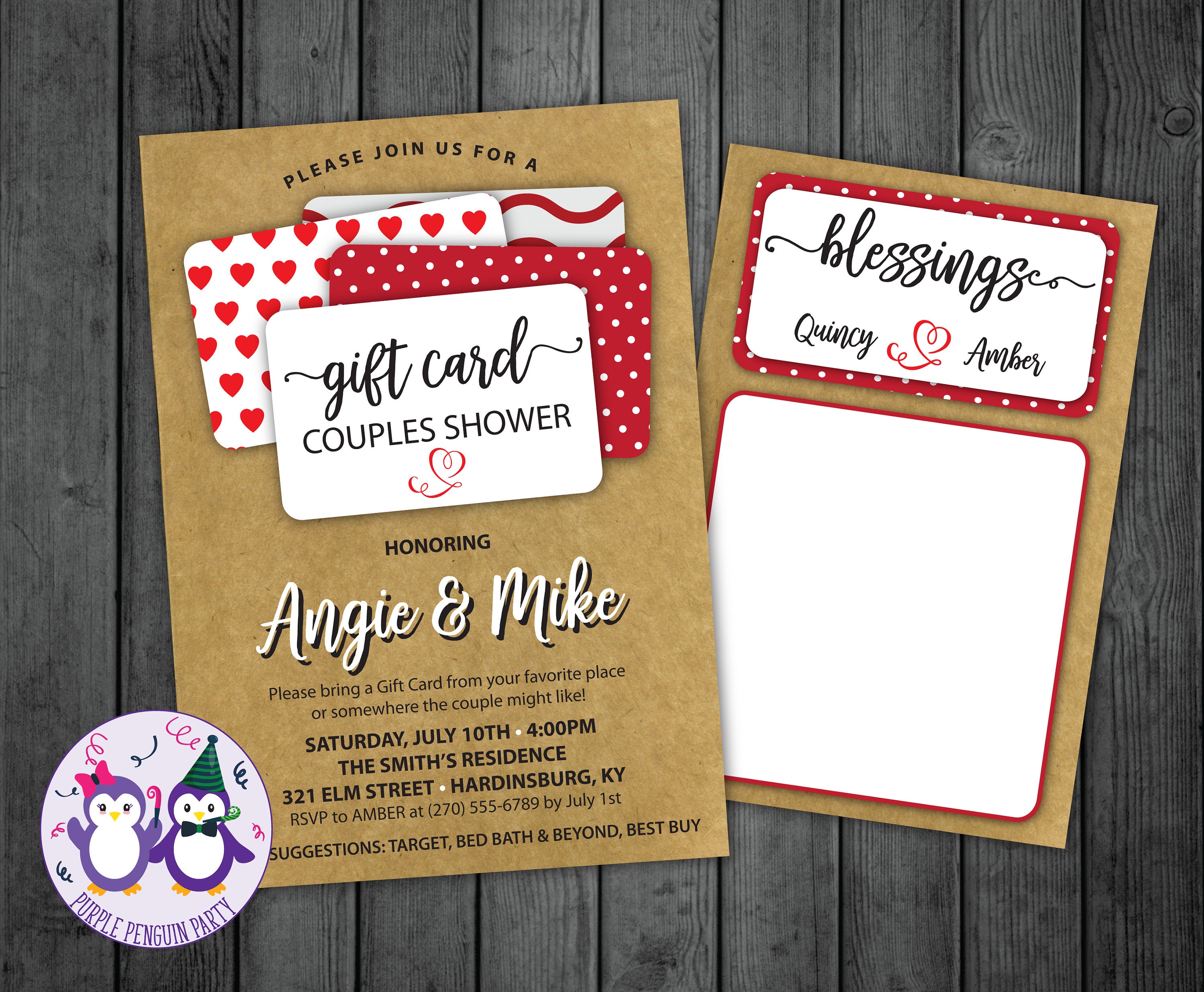 Gift Card Shower Invitation Gift Card Shower Invitation