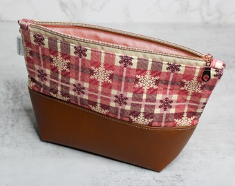 Let it Snow Little Zipper Pouch 12 Days of Christmas Project Bags| Notions Pouch