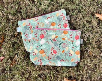 Pretty Things in the Fall Medium Zippered Project Bag