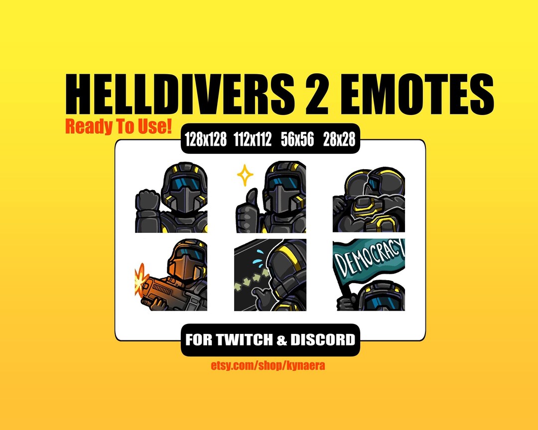 12 Helldivers 2 Emotes for Twitch & Discord ready to Use Rock, Paper ...