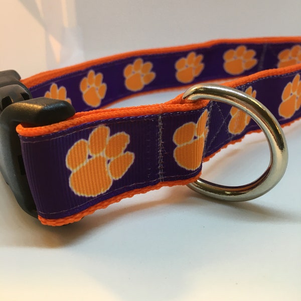 1" Clemson University Tigers Dog Collar, NCAA, college, football
