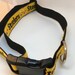 Steelers dog collar handmade adjustable buckle football 1 or 5/8 wide