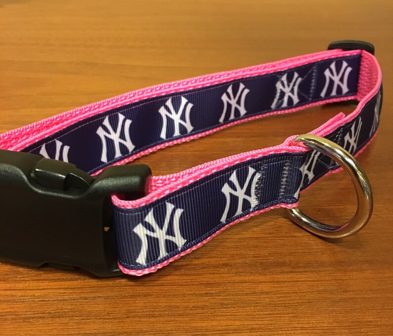 Pink New York Yankees Dog Collar MLB baseball Etsy