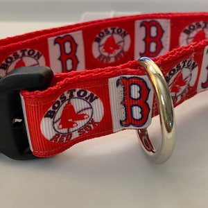Boston Red Sox, Dog Collar, MLB, baseball, hand made, 1&quot; Wide. MA