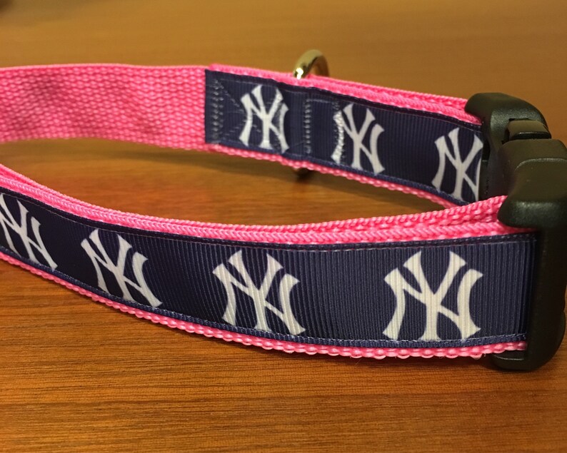 New York Yankees Pink Dog Collar MLB baseball Etsy