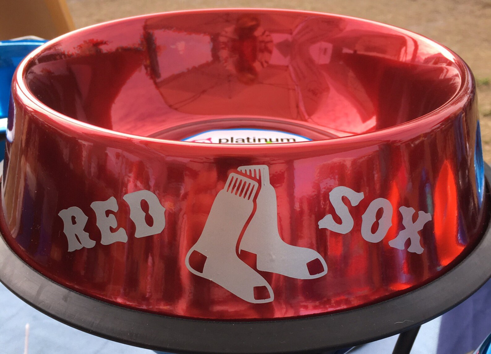 Small 2 Cup Boston Red Sox dog bowl metal rust proof dent Etsy
