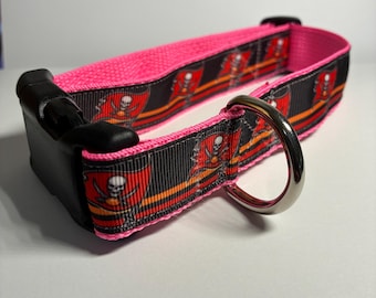 NEW Pink 1" Tampa Bay Buccaneers  dog collars