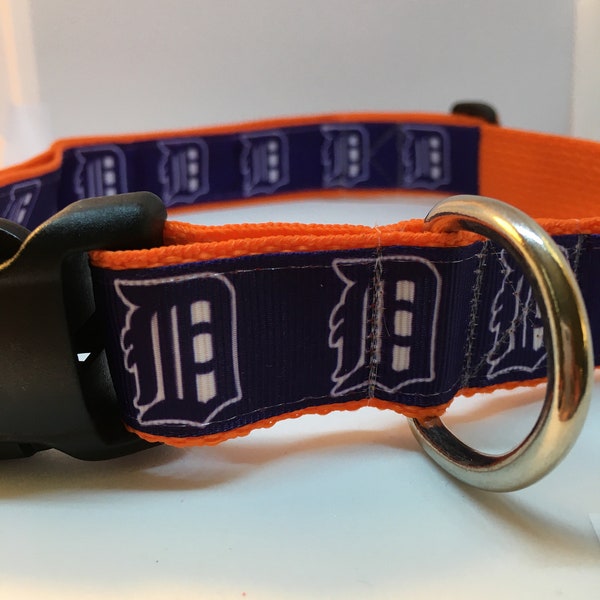 Detroit Tigers Dog Collar, MLB, baseball, 1" wide, MI