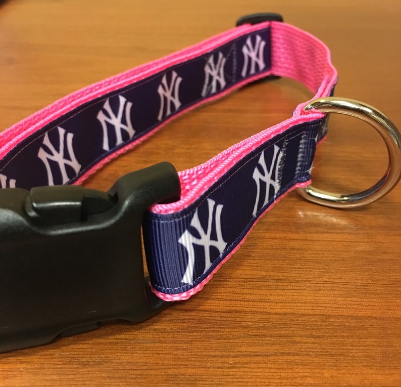 New York Yankees Pink Dog Collar MLB baseball Etsy