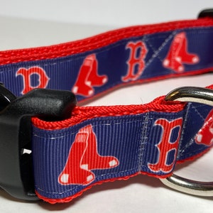 Boston Red Sox, Dog Collar, MLB, baseball, personalized, hand made,