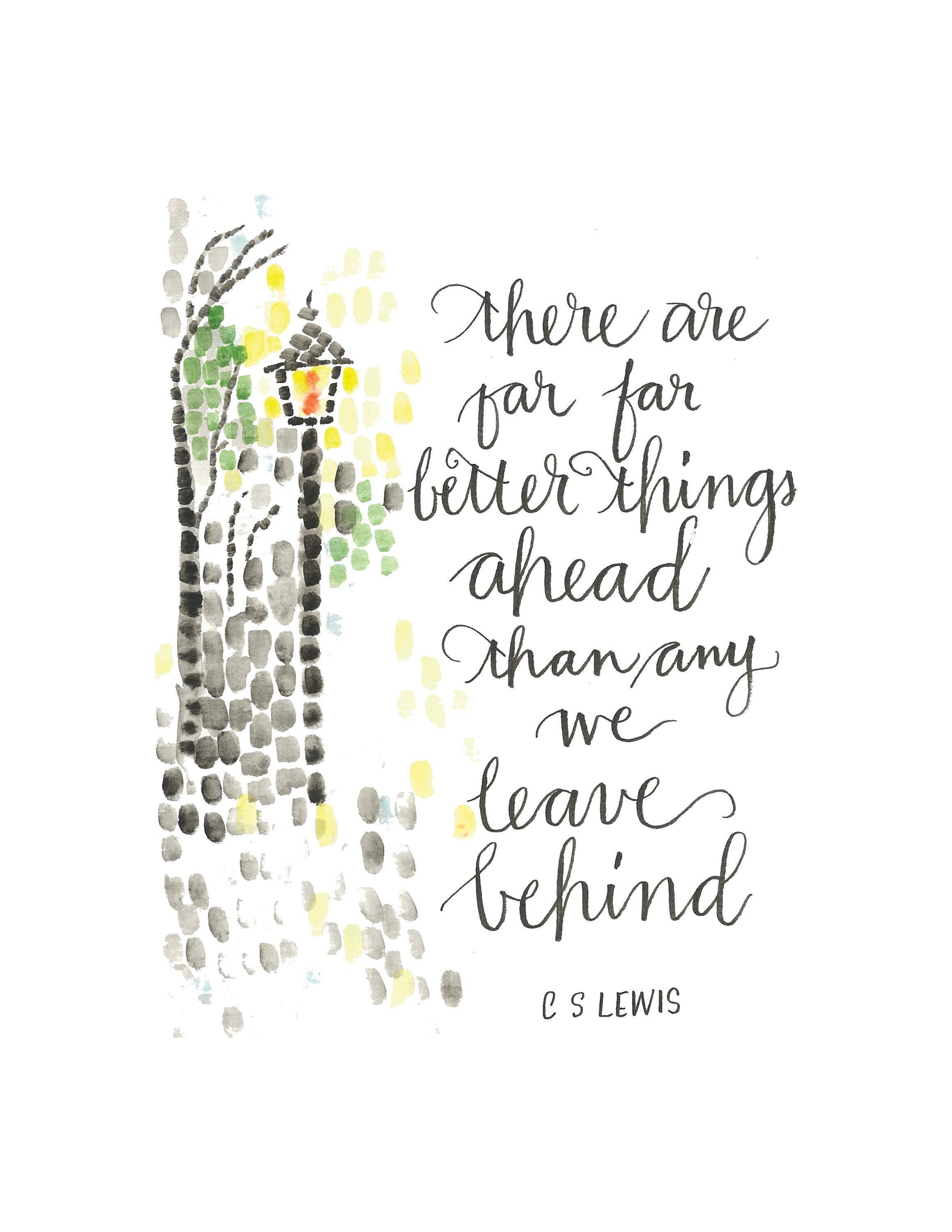 Buy C.S. Lewis Narnia Quote Print: Watercolor Lamppost Art Online in India  - Etsy, image size:2318x3000