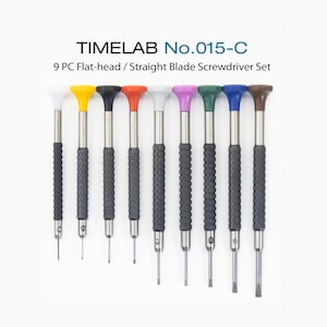 Timelab Flat-Head Straight Blade Watch Jewelry Repair Tool Precision Screwdriver 9 PCS