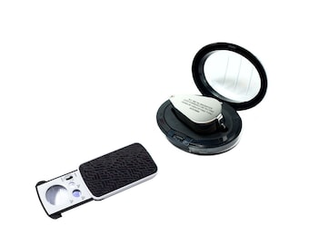 2 PAQUETES - Lupas de aumento de 40X, 30X, 60X y 90X para manualidades, joyería, relojes y microscopios