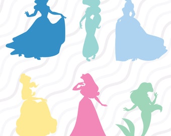 Download Disney Princess Silhouette Svg Etsy