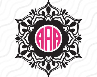 Free Free 209 Monogram Flower Mandala Svg SVG PNG EPS DXF File