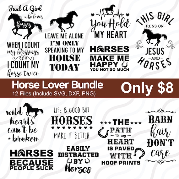 Download Horses Bundle Svg Horse Lover Svg Horse Quotehorse Svg Cut Etsy