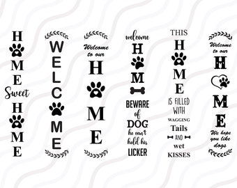 Dog Porch Sign SVG, Welcome SVG, Dog SVG Cut table Design,svg,dxf,png Use With Silhouette Studio & Cricut_Instant Download