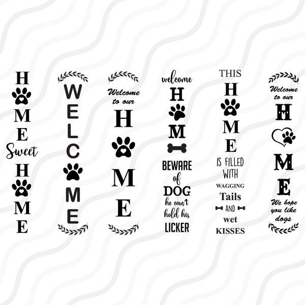 Dog Porch Sign SVG, Welcome SVG, Dog SVG Cut table Design,svg,dxf,png Use With Silhouette Studio & Cricut_Instant Download