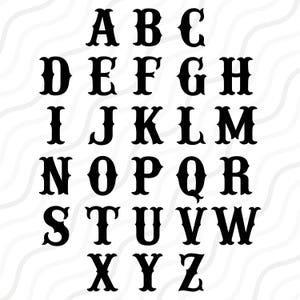 Fishtail Monogram Alphabet SVG Font: Cricut & Silhouette (Digital Download)