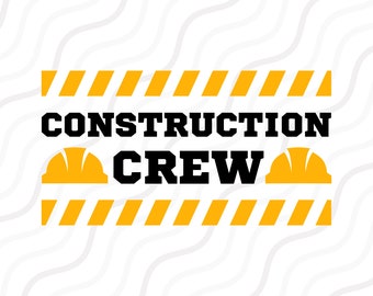 Construction Crew SVG, Birthday Shirt SVG Cut table Design,svg,dxf,png Use With Silhouette Studio & Cricut_Instant Download