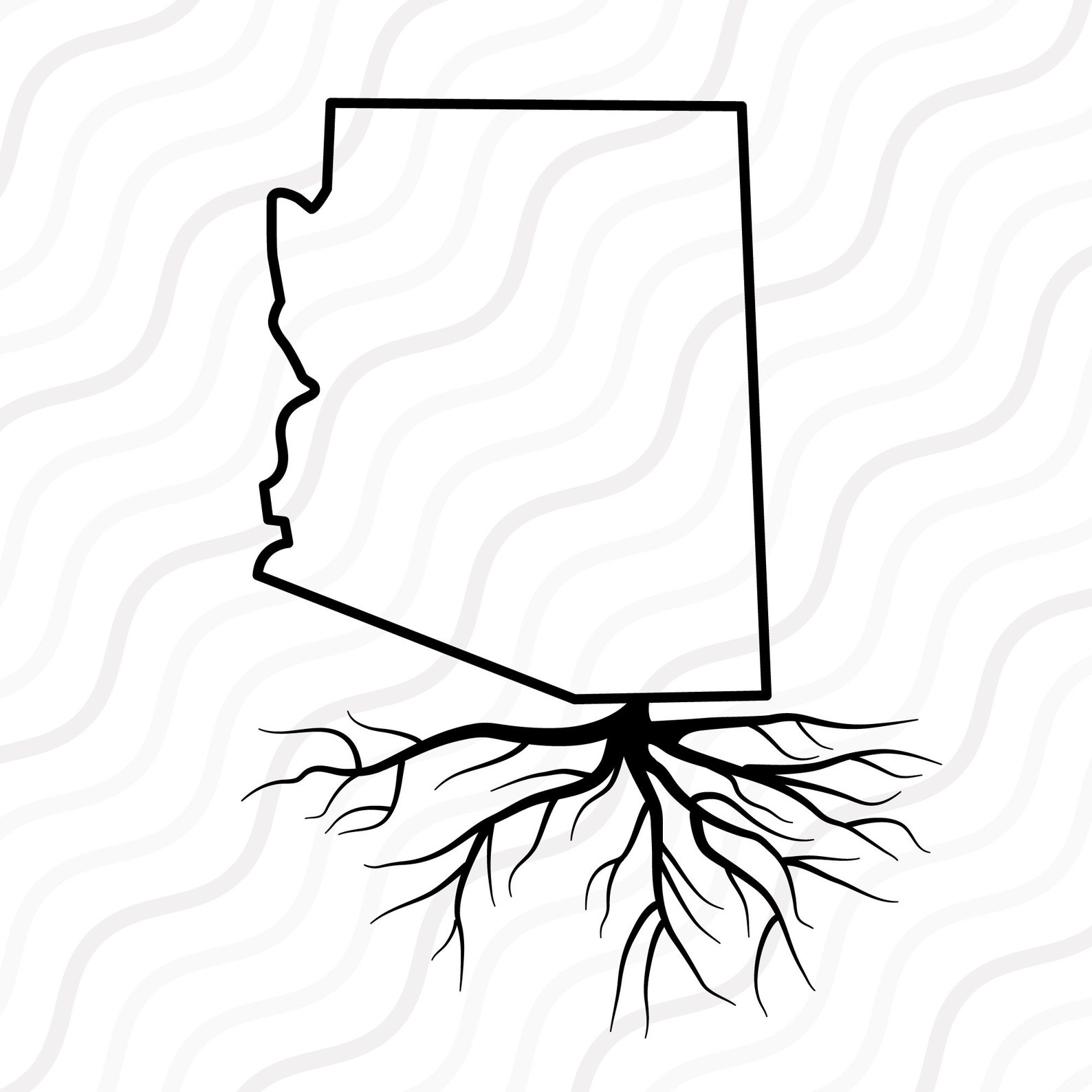 Arizona Roots SVG Arizona Outline SVG State SVG Cut Table - Etsy
