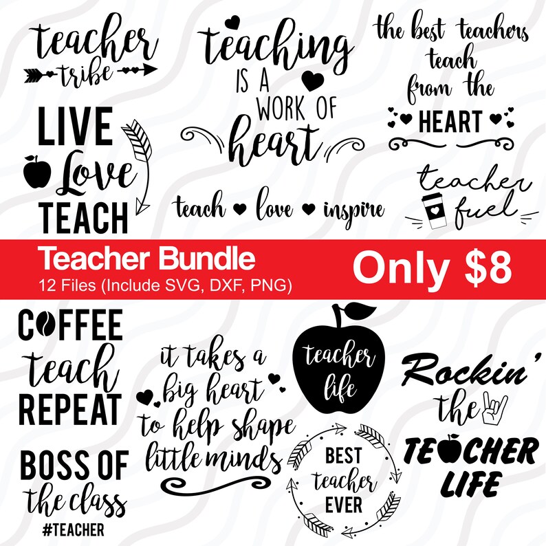 Download Teacher Quotes Svg Teacher Svg Cut Table Design Svg Dxf Png Use With Silhouette Studio Cricut Instant Download Teacher Bundle Svg Collage Visual Arts Shantived Com