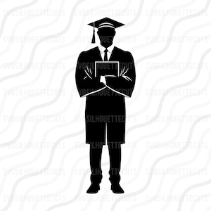Chico graduado SVG, silueta de chico graduado SVG, diseño de mesa de corte SVG 2025, SVG, DXF, PNG para usar con Silhouette Studio y Cricut_Descarga instantánea