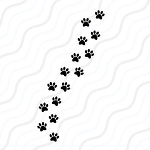 Dog Paw Print Track SVG, Paw Print Svg, Dog Paws SVG Cut table Design,svg,dxf,png Use With Silhouette Studio & Cricut_Instant Download