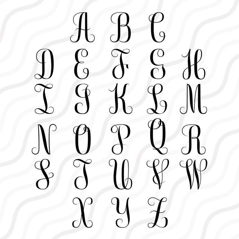 Download Monogram Font Svg Cricut Monogram Font Svg Monogram Etsy