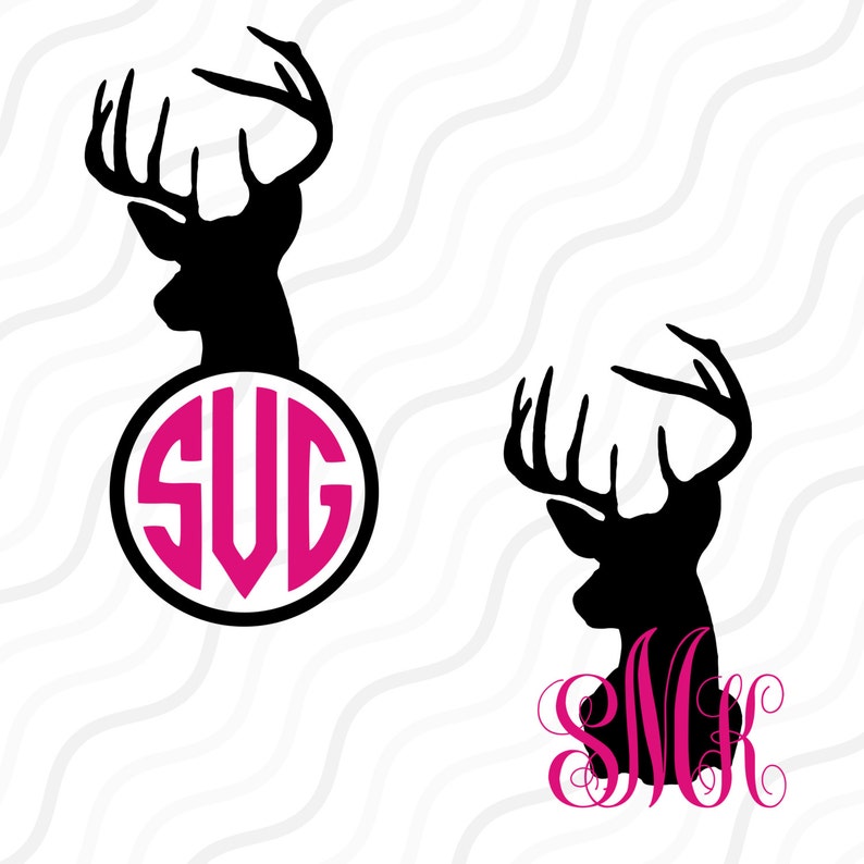 Download Deer Monogram SVG Southern Monogram SVG Hunting SVG Cut | Etsy