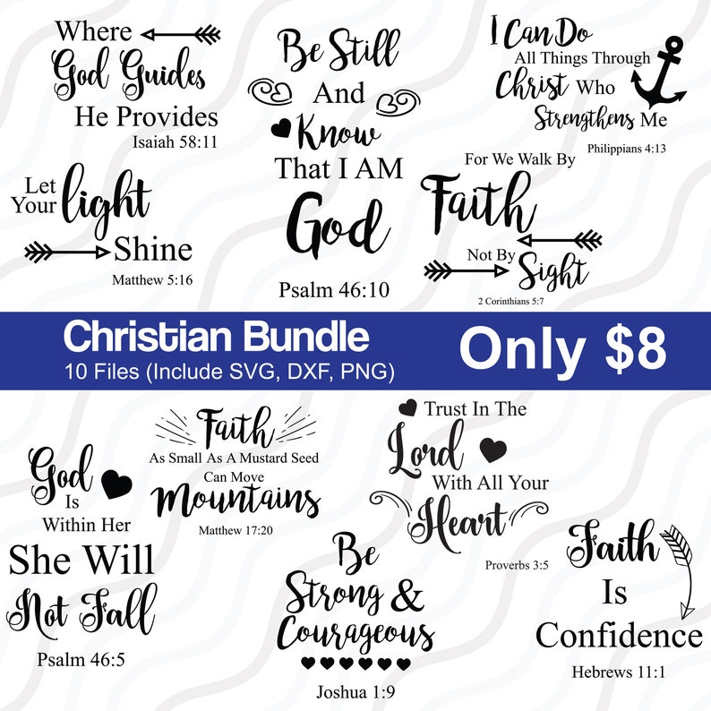 Download Christian Bundle SVG Bible Verse SVG Religious SVG Cut | Etsy