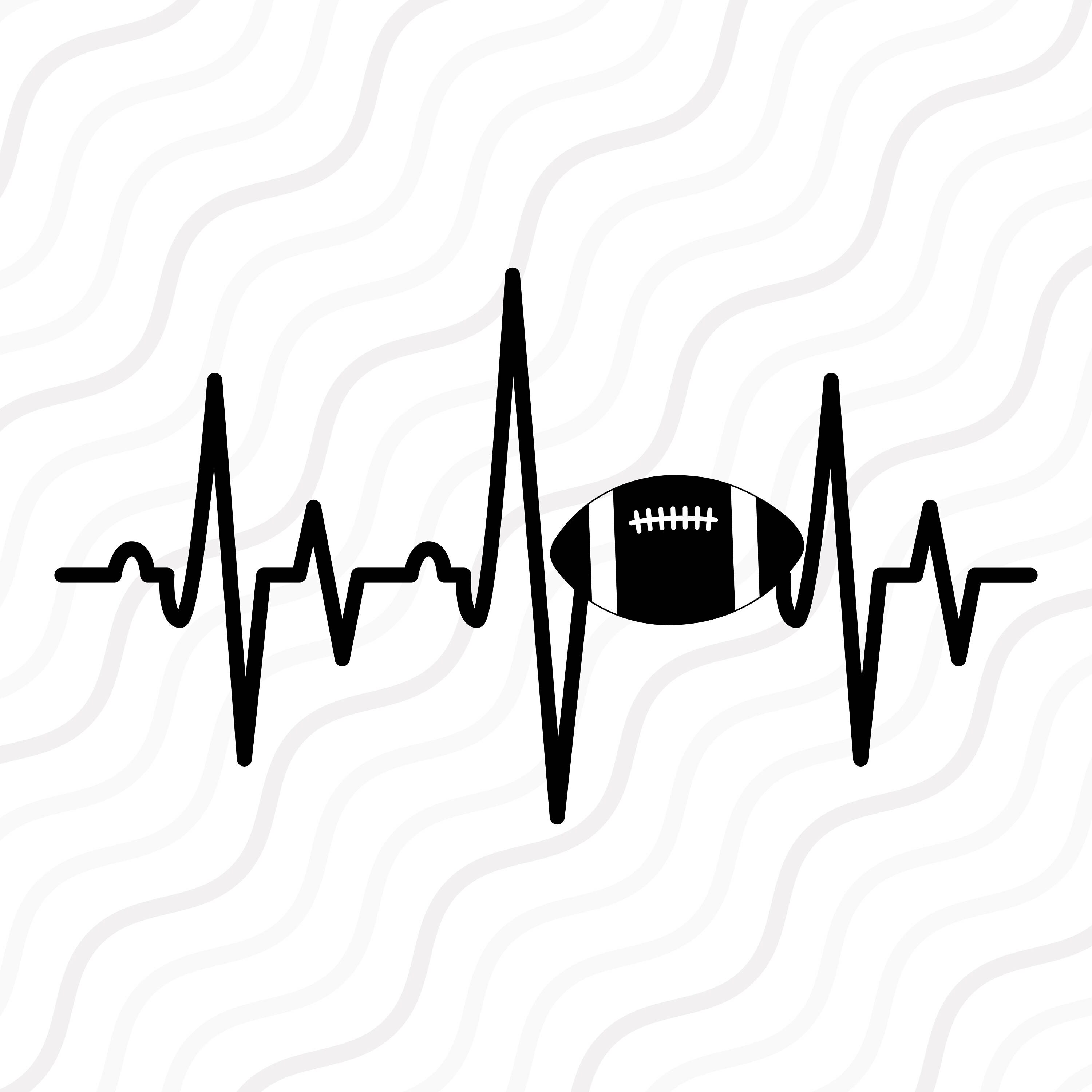 Download Football Heartbeat SVG Football SVG Heartbeat SVG Cut ...