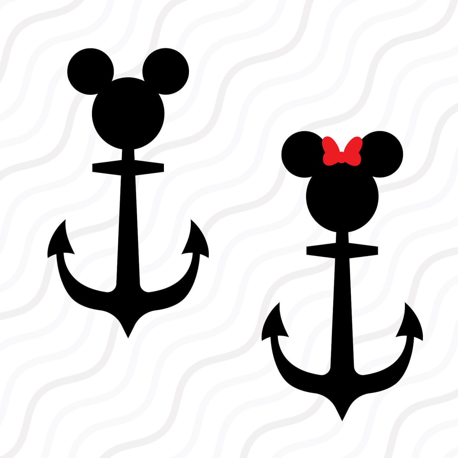 Disney Mickey Anchor SVG Anchor SVG Disney Cruise svg Cut | Etsy