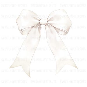 Beautiful White Coquette Bow Sublimation Designs Downloads, Cute Coquette Bow PNG, White Ribbon Png, Retro Girly Sublimation Design