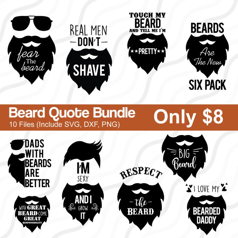 Download Beard Quote Bundle SVG Beard svg Fathers day svg Cut table | Etsy