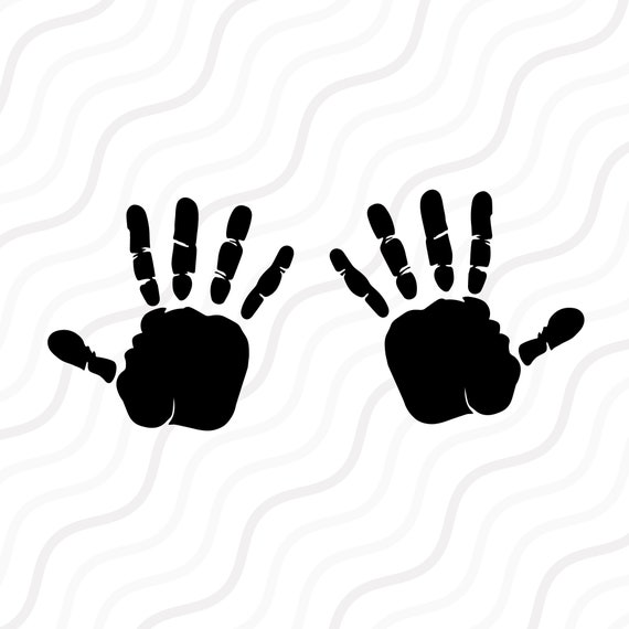 Children Hand Print SVG Baby Hand Print Svghandprint SVG Cut Etsy Canada