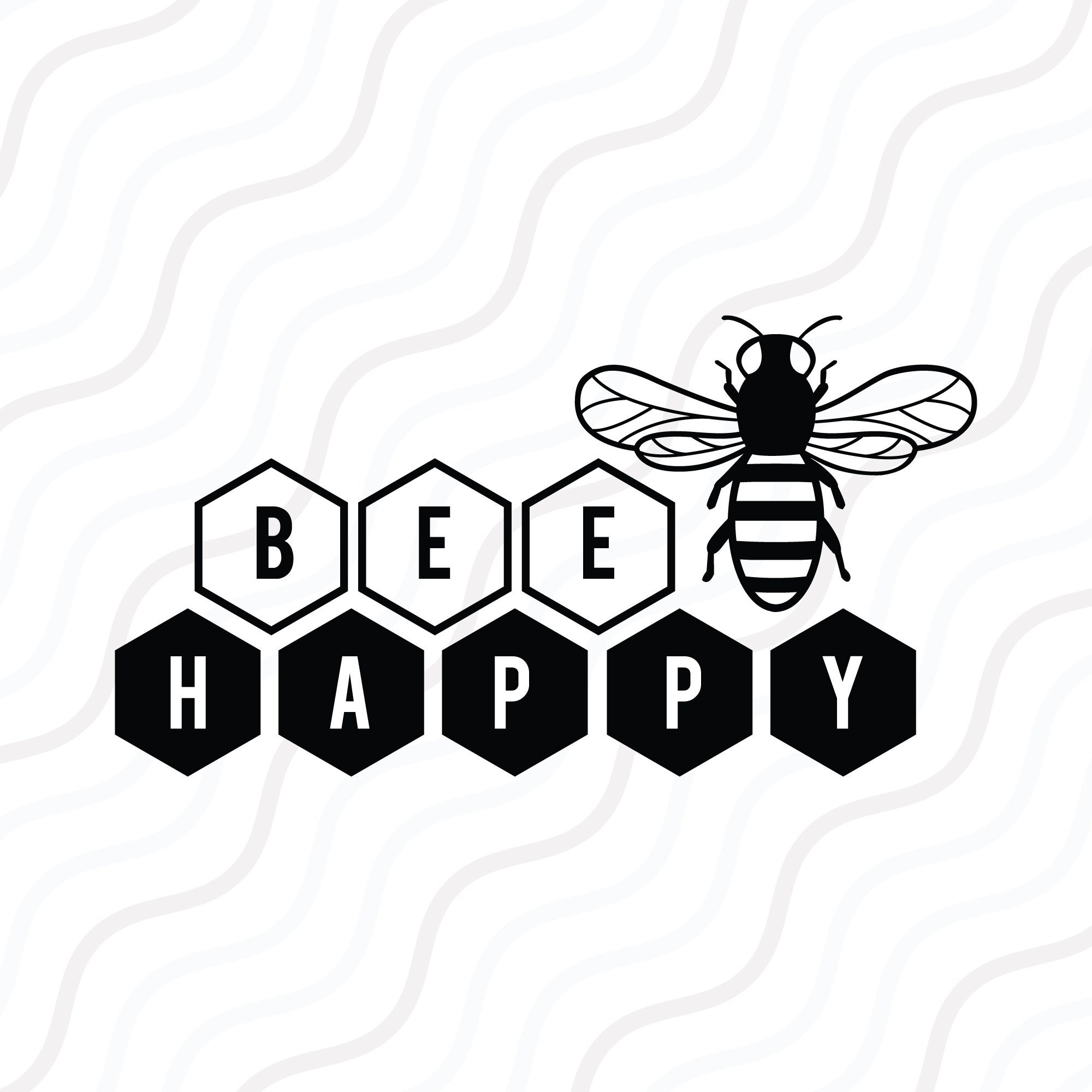 Bee Happy SVG Bee Clipart Spruch SVG Cut Table Etsy