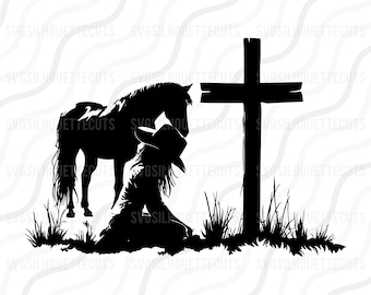 Cowgirl Kneeling SVG, Cowgirl SVG, Praying SVG Cut table Design,svg,dxf,png Use With Silhouette Studio & Cricut_Digital Download
