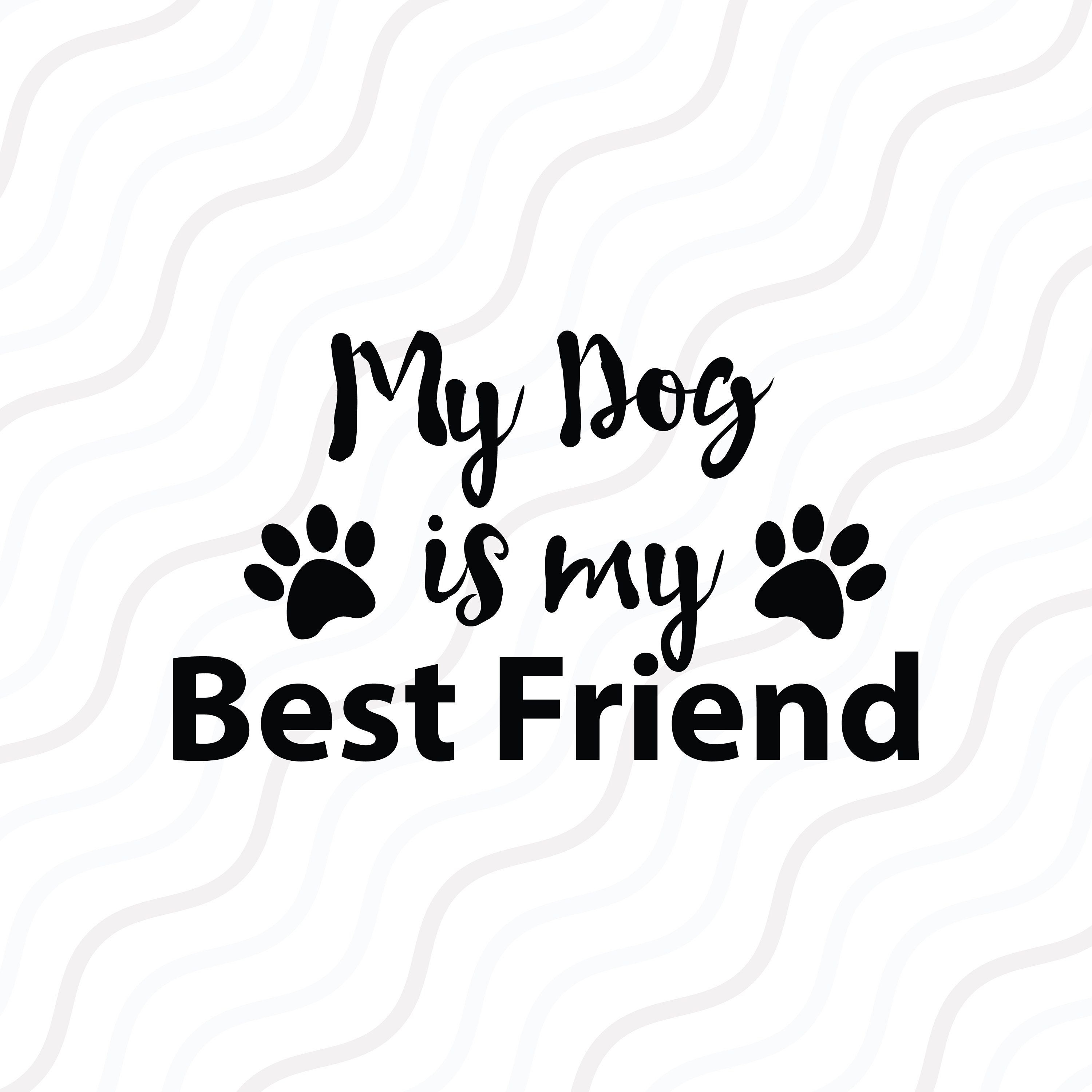 My Dog is My Best Friend SVG Dog Lover Svg Quote SVG Cut | Etsy