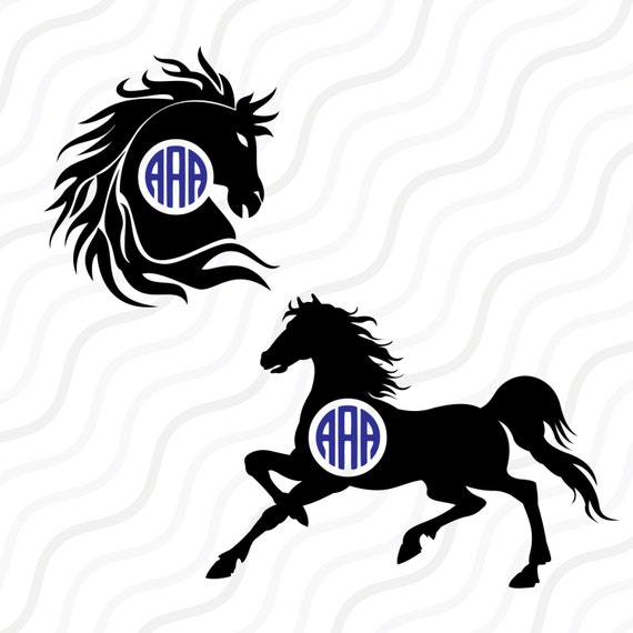 Download Horse SVG Horse Silhouette Horse Monogram SVG Cut table | Etsy