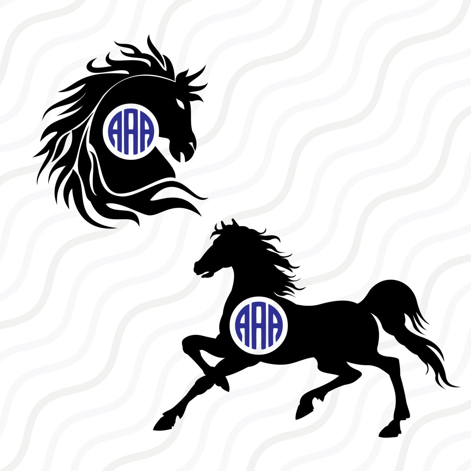 Download Horse Svg Horse Silhouette Horse Monogram Svg Cut Table Etsy